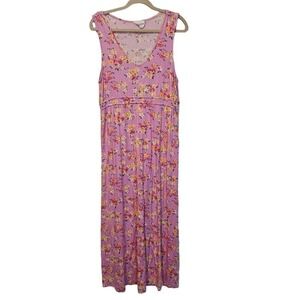Olive + Oak pink floral maxi dress size XL
